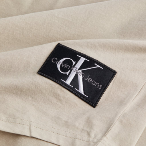 Calvin Klein T-Shirt Van Katoen Met Embleem Plaza Taupe