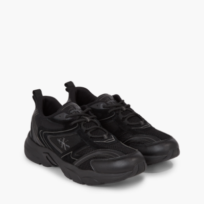 CALVIN KLEIN Leren Sneakers TRIPLE BLACK