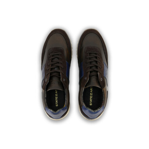 STATE OF ART CHAMBER lage sneaker cognac navy