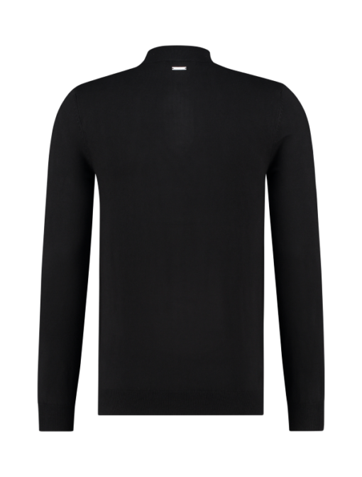 PUREWHITE ESSENTIAL KNIT HALF ZIP BLACK