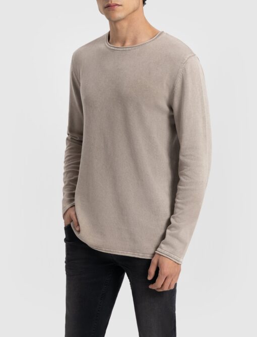 PUREWHITE ESSENTIAL GARMENT DYE KNIT SWEATER SAND