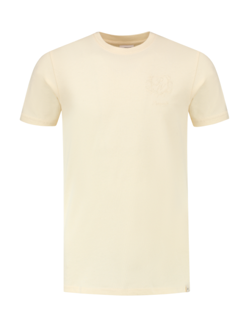 PUREWHITE EMBROIDERED EMBLEM T-SHIRT ECRU