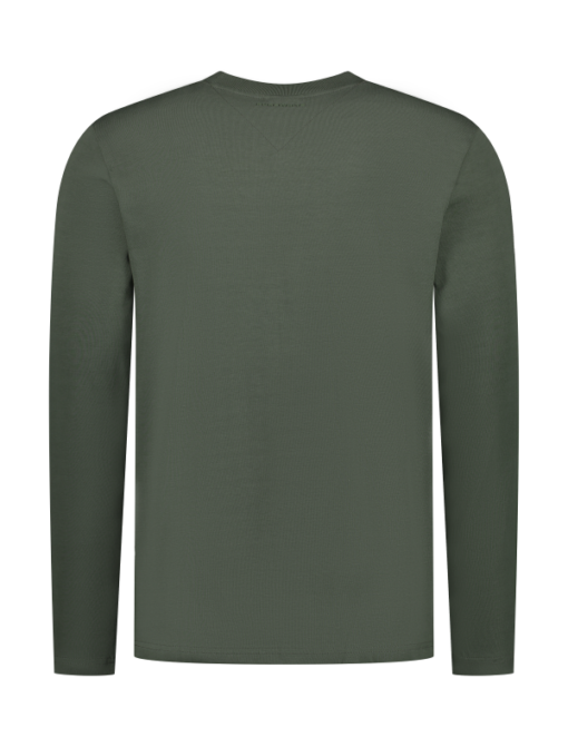 PUREWHITE PW LONG SLEEVE T-SHIRT FOREST GREEN