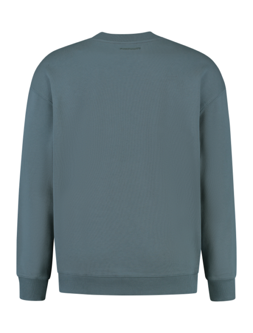 PUREWHITE EMBROIDERED EMBLEM SWEATER BLUE