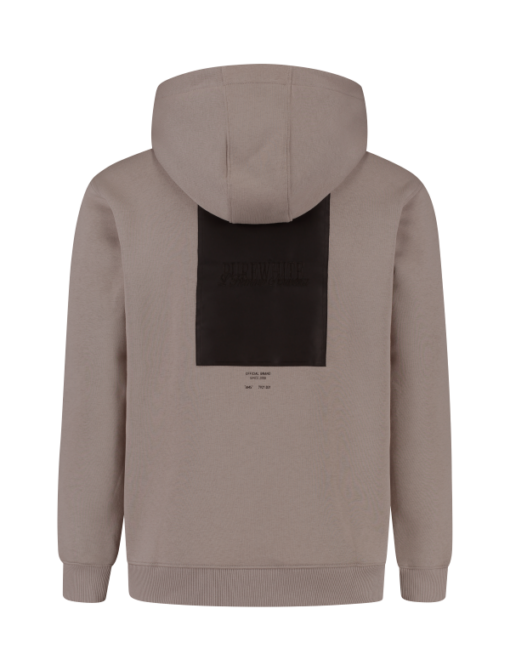 PUREWHITE L'HOMME NOUVEAU SQUARE HOODIE TAUPE