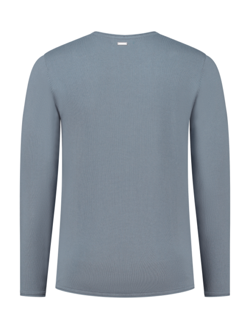 PUREWHITE ESSENTIAL GARMENT DYE KNIT SWEATER BLUE