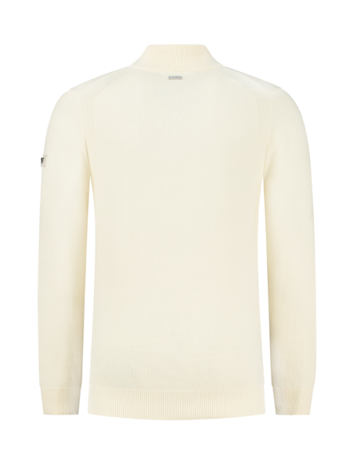 Purewhite Raglan Knit Halfzip Sweater Ecru