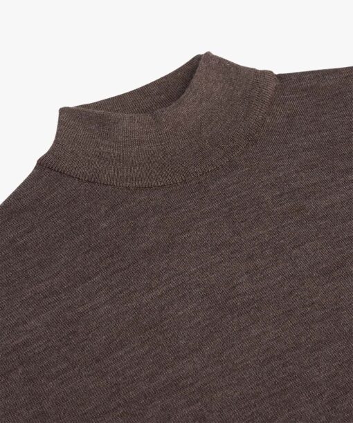 Profuomo Taupe merino mock neck