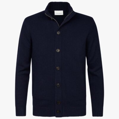 Profuomo Navy heavy knit vest