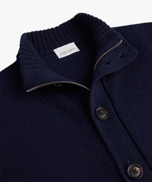 Profuomo Navy heavy knit vest