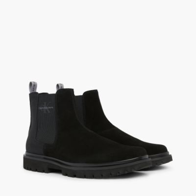 Calvin Klein Suède Chelsea Boots BLACK/ STORMFRONT