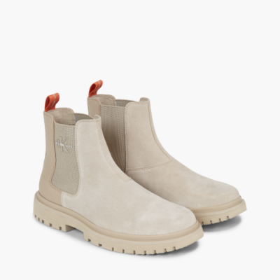 Calvin Klein Suède Chelsea Boots PLAZA TAUPE/ APRICOT ORANGE