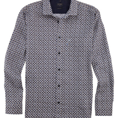Olymp Casual Casual shirt, regular fit, Kent, Bleu