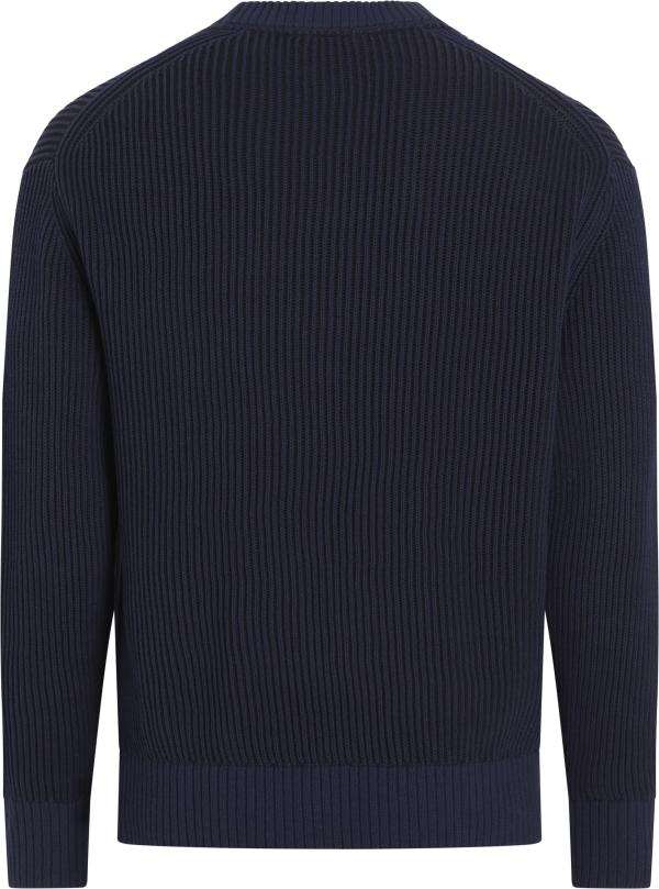 Calvin Klein Plated Crewneck Sweater CK Black/Dark Sapphire - Afbeelding 2