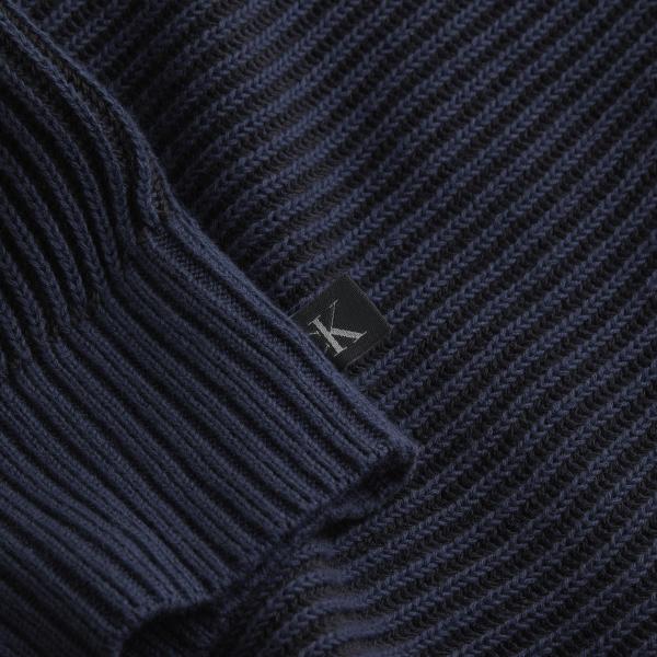 Calvin Klein Plated Crewneck Sweater CK Black/Dark Sapphire - Afbeelding 3