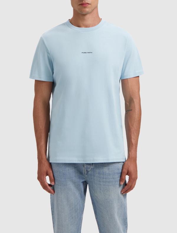 Pure Path Regular fit T-shirt Crewneck SS Light Blue - Afbeelding 2