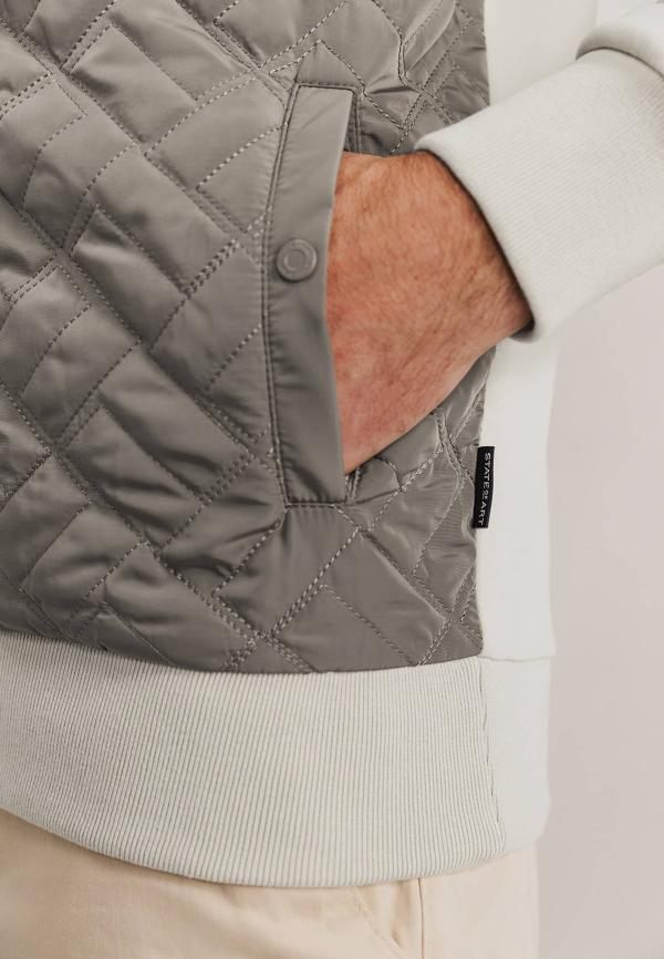 State Of Art Sweat Vest met gestepte voorzijde Kit/Sepia - Afbeelding 4