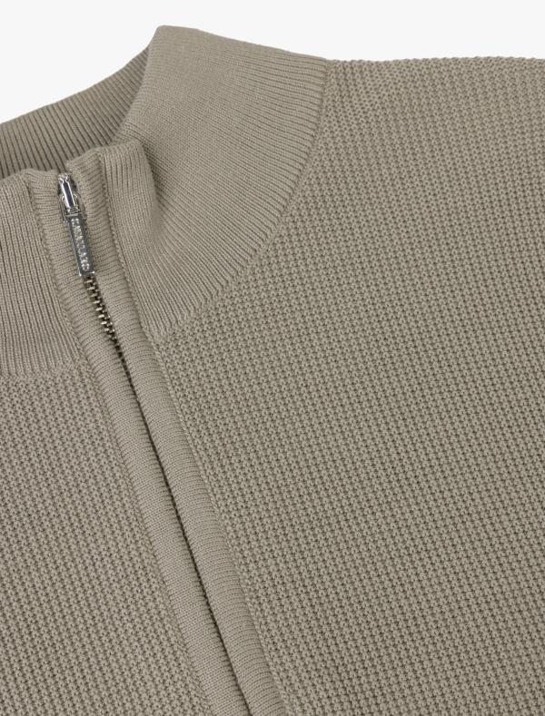 Cavallaro Napoli Lorino Half Zip Pullover Light Green - Afbeelding 3