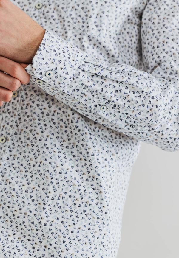 State of Art Katoenen overhemd met all-over print wit/mintblauw - Afbeelding 6