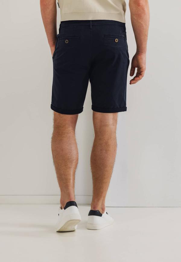 State of Art Chinoshort van katoen-stretch Donkerblauw - Afbeelding 2