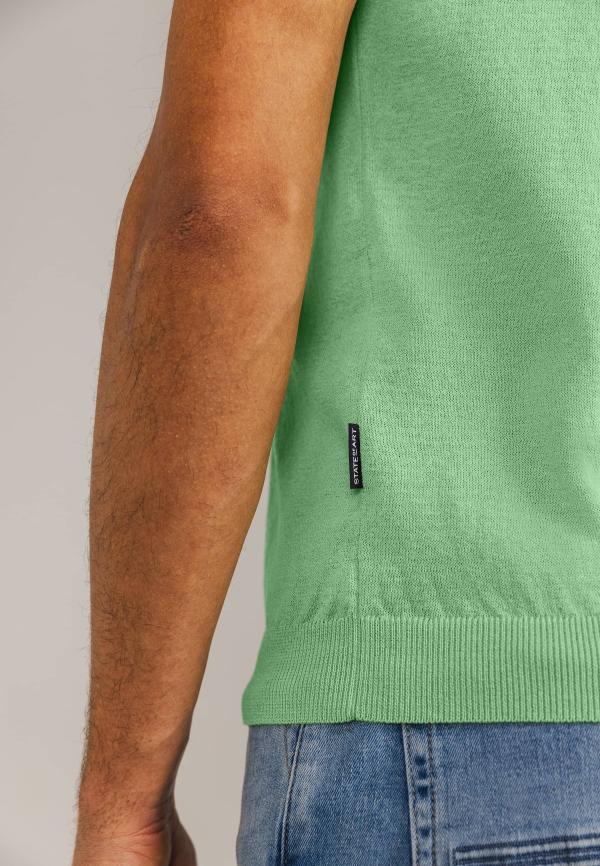 State of Art Gebreide polo met korte mouwen Jade - Afbeelding 5