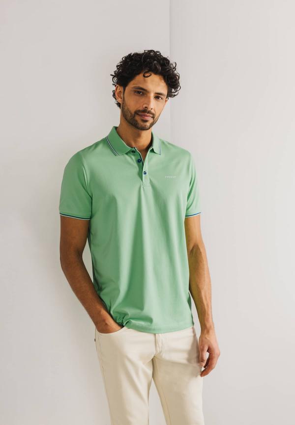 State of Art Piqué polo van een katoenmix jade uni
