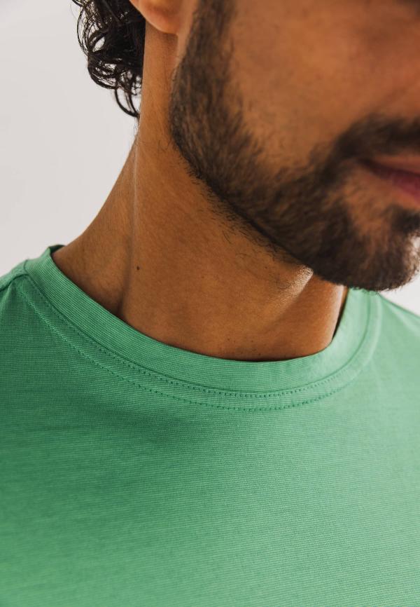 State of Art T-shirt met fijne streep en borstzak jade/jade - Afbeelding 3