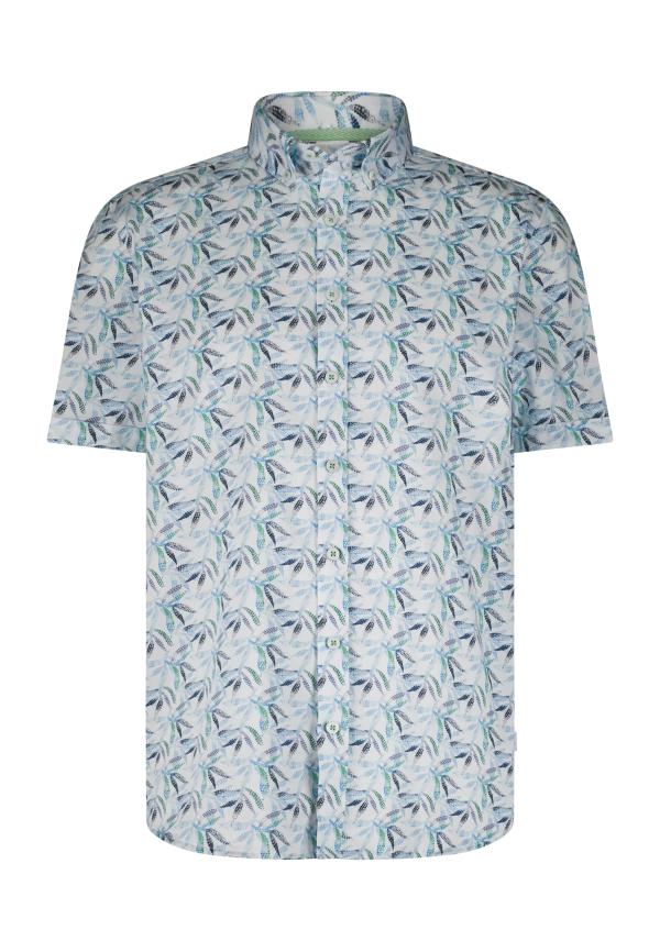 State of Art Korte mouw overhemd met print wit/middenblauw - Afbeelding 6