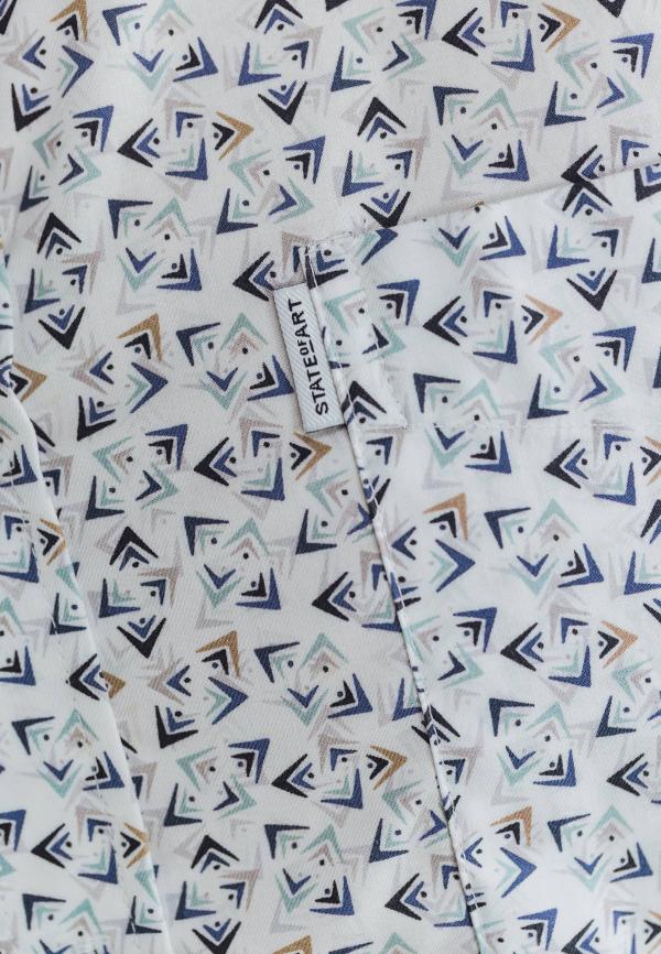 State of Art Katoenen overhemd met all-over print wit/mintblauw - Afbeelding 3