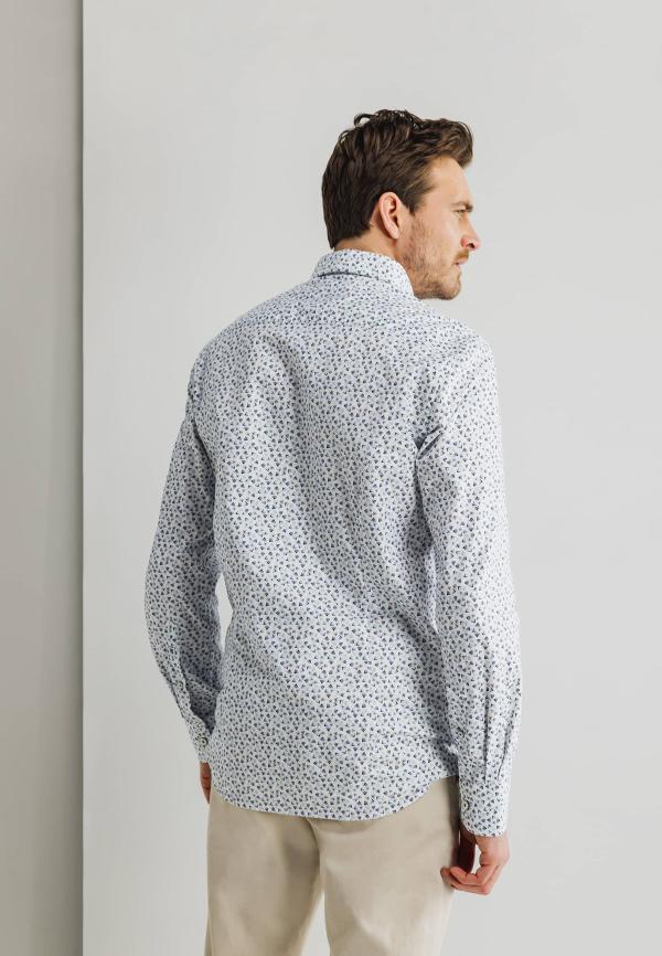 State of Art Katoenen overhemd met all-over print wit/mintblauw - Afbeelding 2