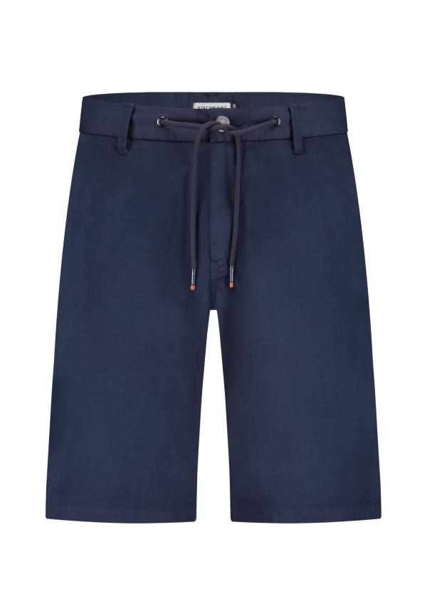State of Art Chinoshort van een katoenmix donkerblauw uni - Afbeelding 6
