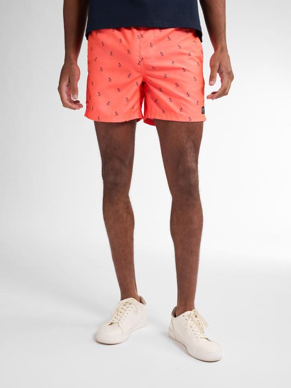 Petrol Industries Swimshort Flamingo Print Fiery Coral