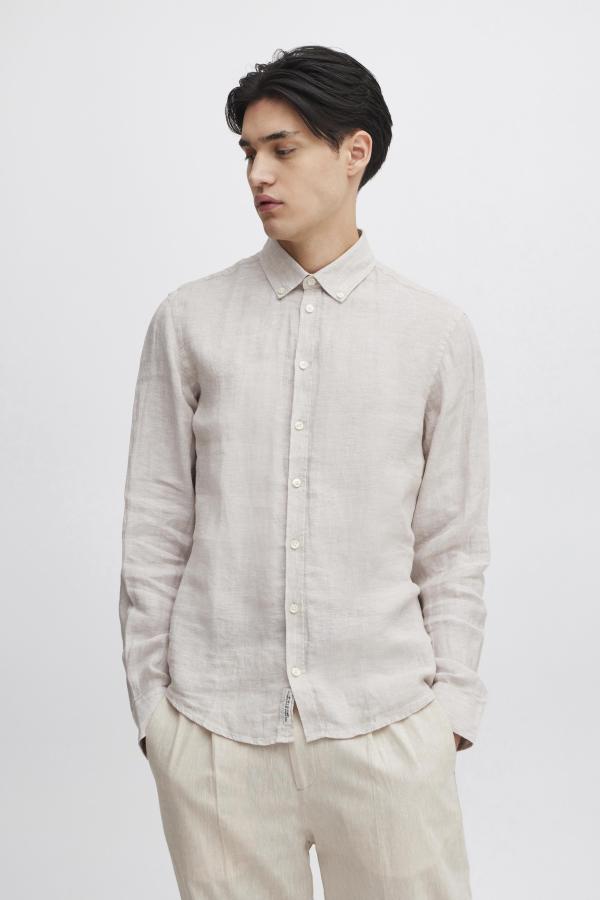 Casual Friday CFANTON BD LS Linen Overhemd Chateau Gray - Afbeelding 2