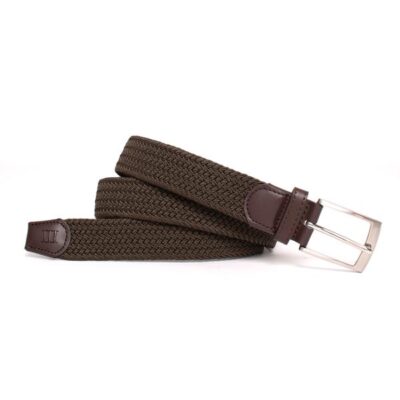 ERLING Gevlochten elastische riem Olive