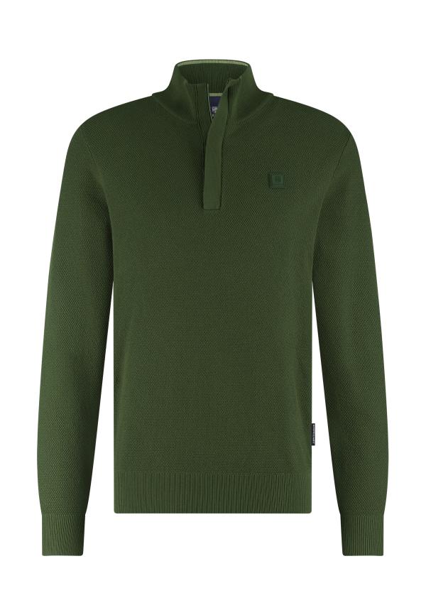 State Of Art Pullover Sportzip Plain Mosgroen Uni - Afbeelding 6