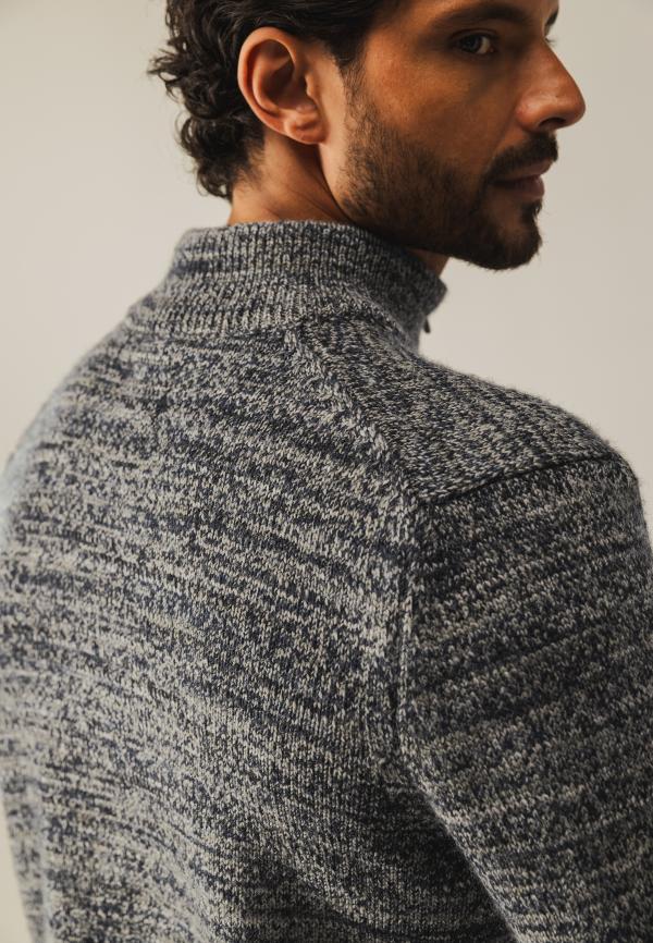 State Of Art Pullover Sportzip Fancy Kobalt/Mosgroen - Afbeelding 4