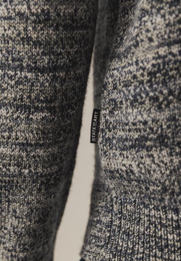 State Of Art Pullover Sportzip Fancy Kobalt/Mosgroen - Afbeelding 5