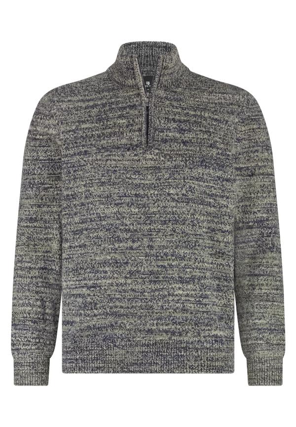 State Of Art Pullover Sportzip Fancy Kobalt/Mosgroen - Afbeelding 7