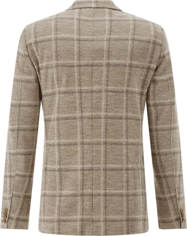 Club of Gents Carter-J SV Colbert Geruit Zand/Beige - Afbeelding 2