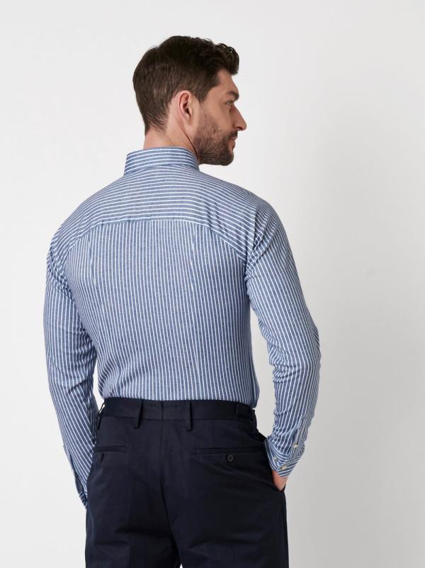 Desoto Casual Kent 1/1 Blue Twill Stripe - Afbeelding 2
