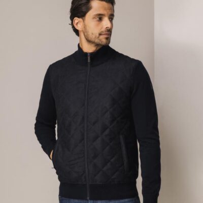 State Of Art Cardigan Plain Donkerblauw