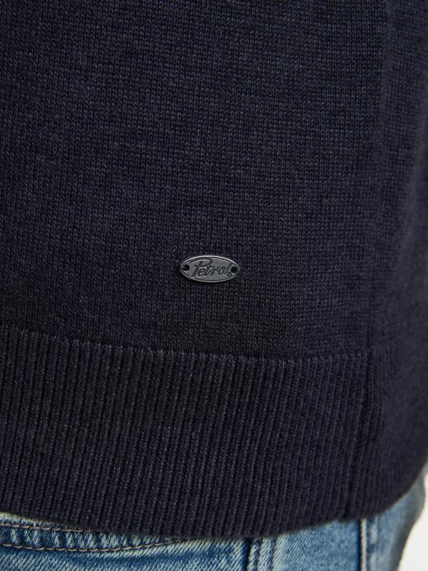Petrol Industries Knitwear Polo Royal Navy - Afbeelding 3