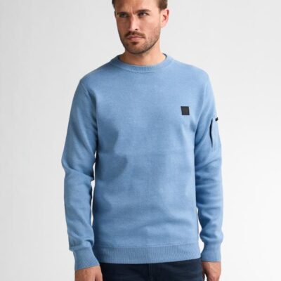 Petrol Industries Knitwear Round Neck Basic Pale Blue