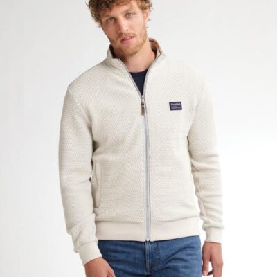 Petrol Industries Sweater Collar Zip Antique White