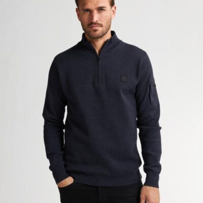 Petrol Industries Knitwear Collar Royal Navy