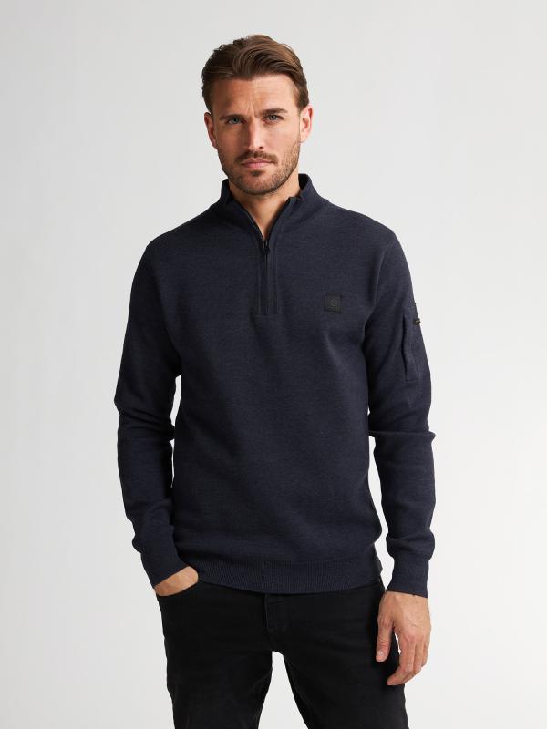 Petrol Industries Knitwear Collar Royal Navy