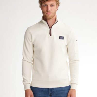 Petrol Sweater Collar Zip Seashell