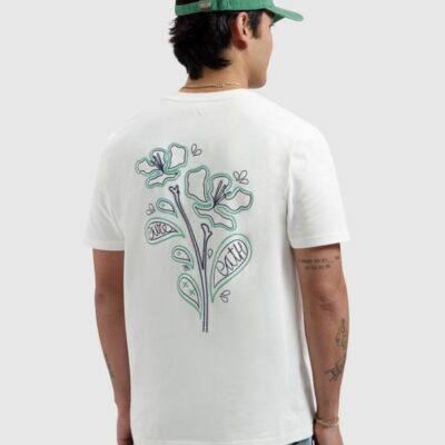 Pure Path Embroidered T-Shirt Off White