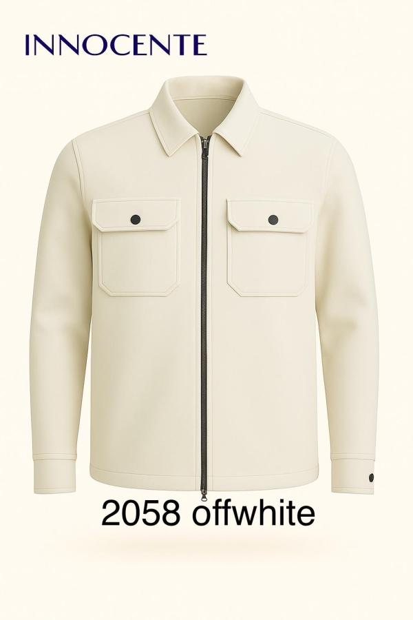 Innocente Overshirt Zip Off White - Afbeelding 3