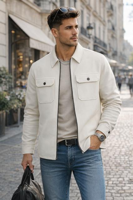 Innocente Overshirt Zip Off White